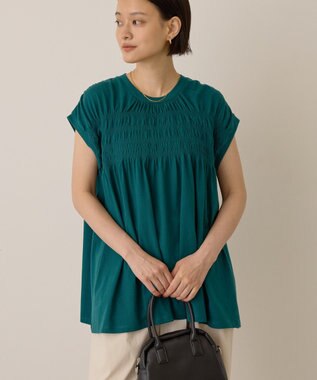 AMERICAN HOLIC シャーリング半袖フレアプルオーバー Green