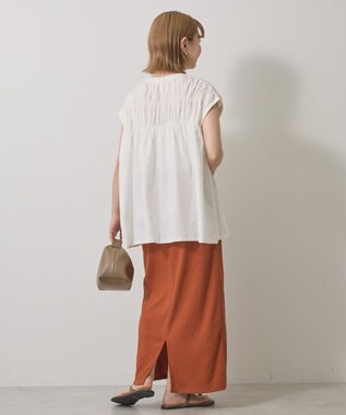 AMERICAN HOLIC シャーリング半袖フレアプルオーバー Off White