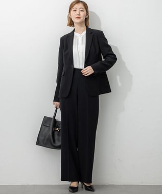 23区 L ライトバックサテンアムンゼン ギャザーブラウス ホワイト系