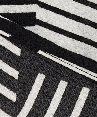 ICB 【WEB限定カラーあり】 Back Satin Amunzen ノースリーブブラウス ブラック系柄