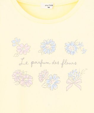 ANY KIDS 【WEB限定】7days プリント 長袖Tシャツ クリーム×フラワー