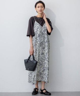 23区 【洗える】ハイエンド フレアスリーブ Tシャツ ダークブラウン系