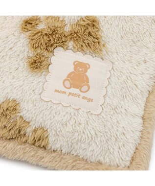 PET PARADISE ペットパラダイス くまちゃん織り 遠赤外線 ボアマット 四角 ホワイト×ブラウン