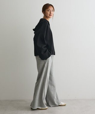 CRAFT STANDARD BOUTIQUE ハーフミラノニットフーディー＜ハンドウォッシャブル＞ Black