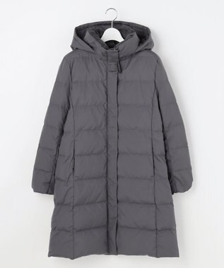 J.PRESS LADIES 【洗える・2way】タフタダウン ロング丈 コート スレート系