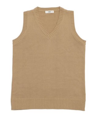 WEGO 【SCHOOLITEM】ベーシックニットベスト ベージュ