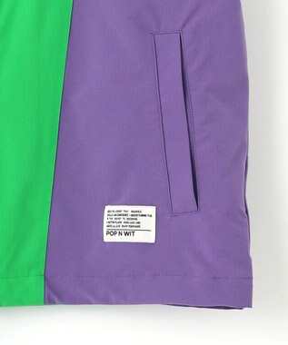 PW CIRCULUS 【撥水加工/ストレッチ】【WOMEN】カラーブロッキング ブルゾン ゴルフウェア レディース ピーコックグリーン系