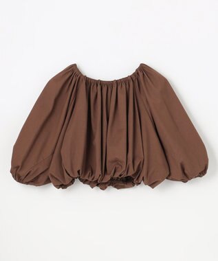 NAVE 【Nave　洗える】リリー 　バルーンスリーブブラウス ダークブラウン系