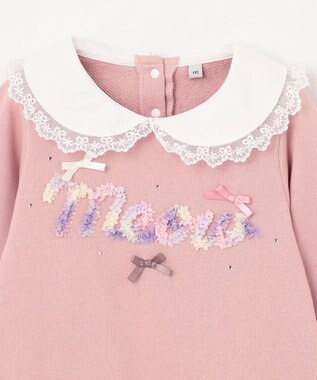 ANY KIDS 裏毛 モシャモシャ ロゴ トレーナー ピンク