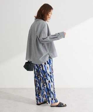 Green Parks 綿麻混シャツ Gray