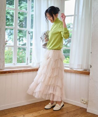 WEGO 【WEB限定/25年秋冬新作/洗濯OK/毛玉レス】タートルネックニット グリーンその他