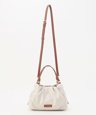 LA BAGAGERIE ソフトエナメル2WAYハンドバッグ Sサイズ アイボリー