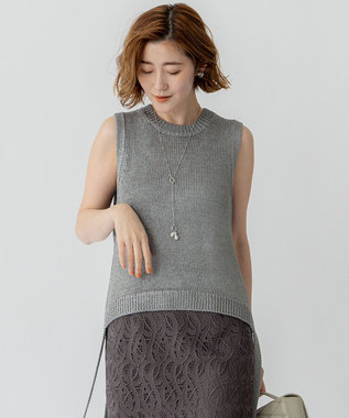 【洗える】ブライトリリーヤーン ニット ベスト