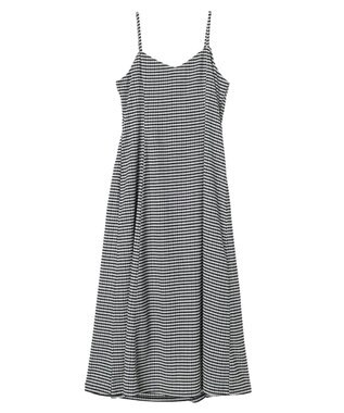 earth music&ecology チェックキャミワンピース Check Black