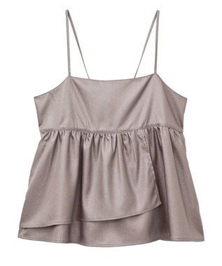 YECCA VECCA シャイニーオーバーキャミ Mocha