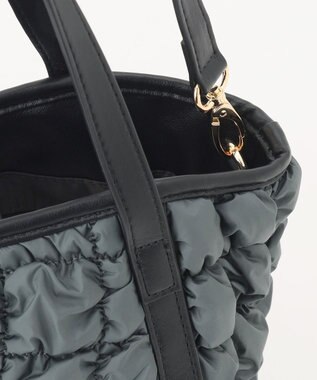 LA BAGAGERIE ポップコーンキルト2WAYトート Sサイズ ダークグレー