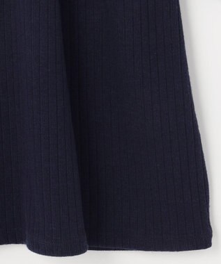 組曲 KIDS 【150-160㎝】バイカラーニットソー ワンピース ネイビー系