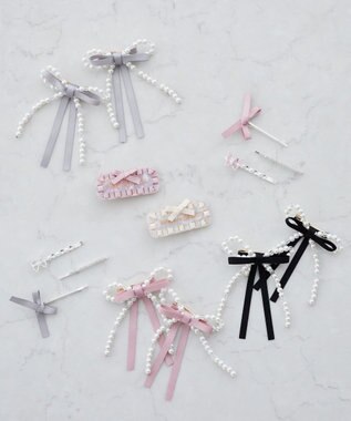 Maison de FLEUR クロッシェリボンクリップ Ivory