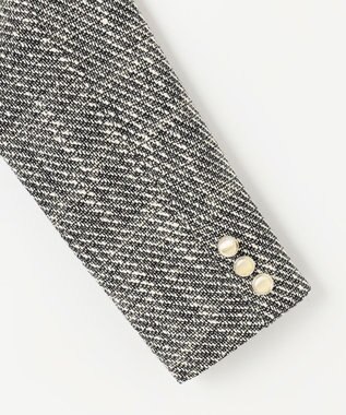 Feroux 【セットアップ対応】ツイード ジャケット ブラック系2