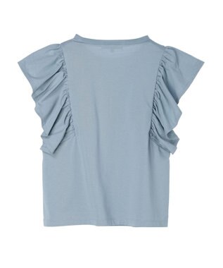 Green Parks ・ＳＵＧＡＲ　ＳＰＯＯＮ＜ＣＯＯＬ＞ラッフルスリーブＴＥＥ Sax