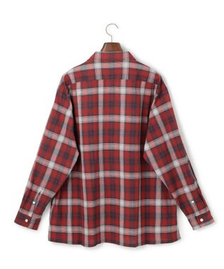 J.PRESS MEN 【J.PRESS ORIGINALS】【UNISEX】Indian Madras Open Shirts / Baggy-Fit レッド系4