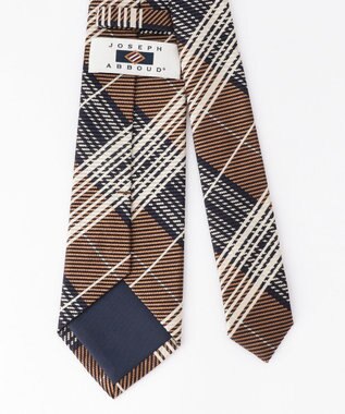 JOSEPH ABBOUD 【日本製】タータンチェック ネクタイ ダークブラウン系
