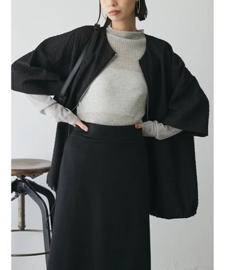 Green Parks AnriettMusee フロントジップジャガードブルゾン Black