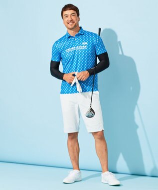 23区GOLF 【MEN】【接触冷感・UVケア・吸水速乾】アイス柄 ポロシャツ ブルー系5