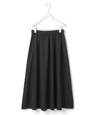 ICB L 【UVケア・速乾・洗える】シルクエステルタフタ フレアスカート ブラック系