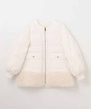 GRACE CONTINENTAL ボアコンビダウンジャケット キナリ