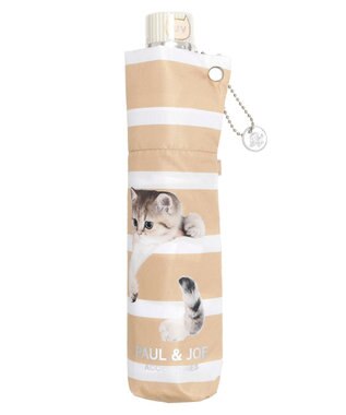 MOONBAT PAUL&JOE ACCESSOIRES(ポール＆ジョー アクセソワ) 折りたたみ傘 スウィンギングヌネット ベージュ