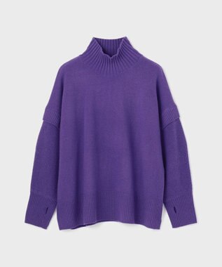 GRACE CONTINENTAL クーマラムニットトップ パープル