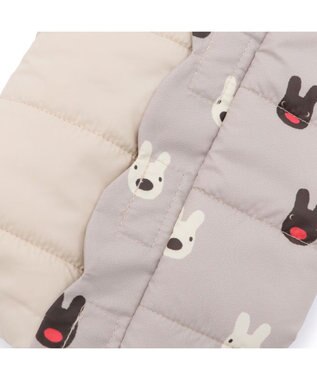 PET PARADISE リサとガスパール エアベスト 《フェイス柄》 小型犬 グレー×ベージュ