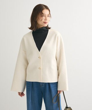 Green Parks リバーシブルカーディガン Off White