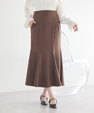 earth music&ecology フェイクレザーマーメイドスカート Brown