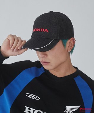 WEGO 【ユニセックス着用ITEM】別注Hondaキャップ デニムブラック
