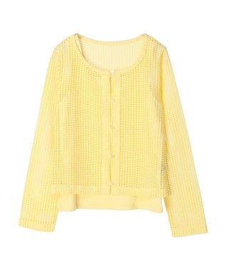 earth music&ecology ＳＥＴ２点メッシュカーディガン＋インナー Yellow