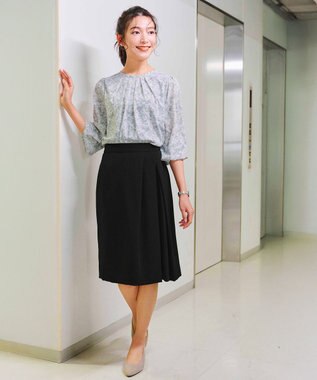 Tiaclasse 【ダブルクロス・洗える】アシメタックスカート ブラック