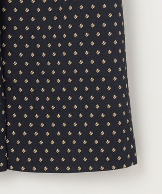 J.PRESS LADIES L 【洗える】ジオメトリックプリント ワンピース ネイビープリント系