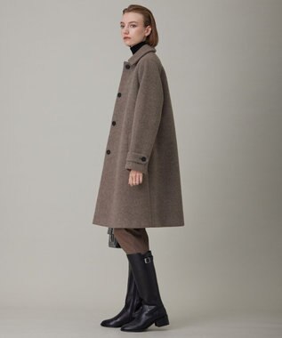 ICB ライトシャギーボンディング ステンカラーコート キャメル系