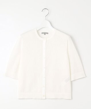 23区 【Indian Factory】ドライシアー ニットカーディガン ホワイト系