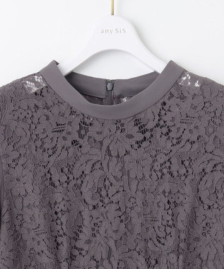 ANY SIS 【洗える】Nobleコンビ ドレス スレート