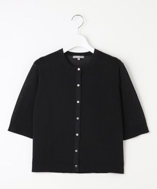 23区 【Indian Factory】ドライシアー ニットカーディガン ブラック系