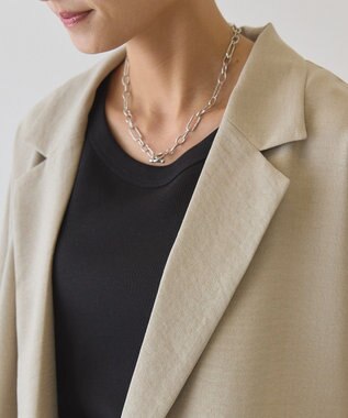 AMERICAN HOLIC 【先行予約】【イージーケア】リネンライク半袖ジャケット Gray Beige