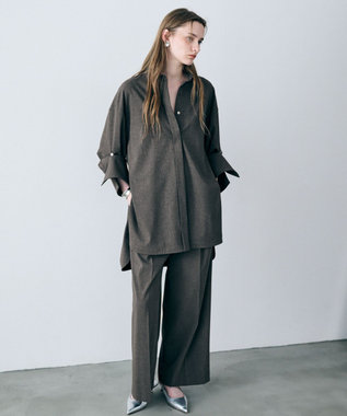 uncrave TRツイル BIGシャツ チャコール