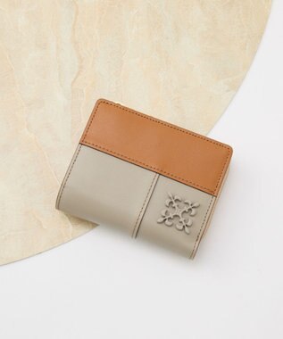 russet 【2025AW新作】パッチワークハーフウォレット(SO-430) GrayBE/CA