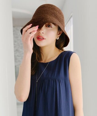 Tiaclasse 【洗える】ピンタックロングワンピース ネイビー