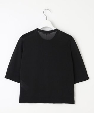 23区 【Indian Factory】ドライシアー ニットカーディガン ブラック系