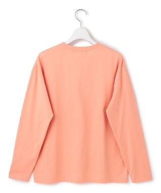 23区 【洗える】ロゴプリント コットン Tシャツ ライトオレンジ系