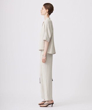 ICB L 【洗える】ライトダブルクロス ストレートパンツ トープ系